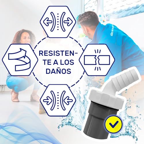 Adaptador Empalme Desague Lavadora con Salida Ø40 mm y Entrada Ø18-23 mm - Imagen 5