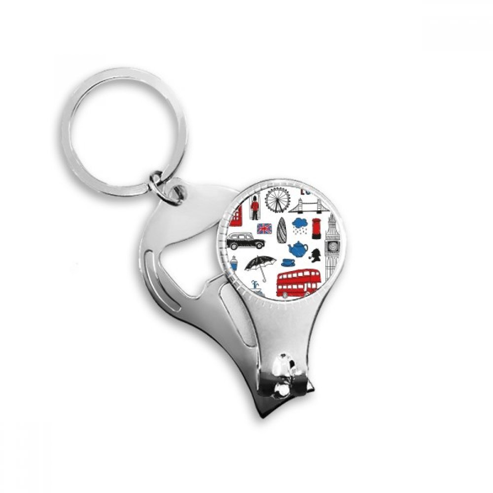 Porte-clés voiture Big Ben avec coupe-ongles et décapsuleur pour vos voyages