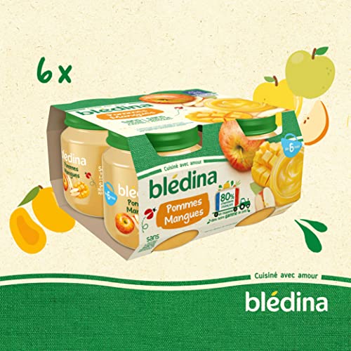 Petits pots Blédina Pommes Mangues avec 80% d'ingrédients Français pour bébé