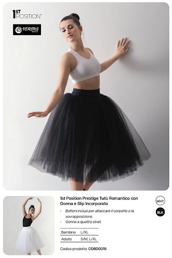 Degas Danza 1st Position Prestige Gonna tutù Romantica con Slip - COBD0015