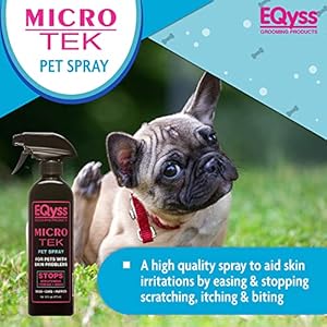EQyss Micro-Tek Pet Itch Relief Spray – Soothes Dry Irritated Skin, Stops Itching, Scratching, Biting, Licking Hot Spots – for all Cats & Dogs (16 oz)
