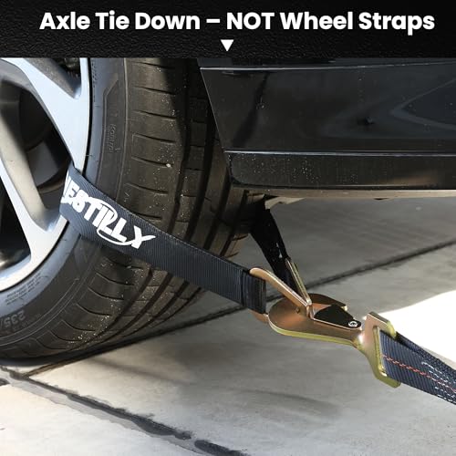 Nestilly 8 Pack 2" x 15' E-Track Ratchet Straps – 1500 lbs WLL / 4500 lbs Break Strength, Heavy Duty Cargo Tie Down Straps, Standard E-Track Fittings for Cargo Van, Box Truck, Trailer, Yellow by Nestilly - Image 6