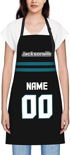 Delantal personalizado para mujeres y hombres, delantal de cocina personalizado para cocinero, diseño de nombre y número
