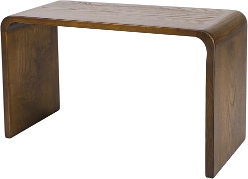 Miniatura 6 de COZYMATIC Carlisha - Mesa auxiliar en forma de C, mesa auxiliar con marco de madera maciza para sala de estar, mesa auxiliar para dormitorio, color