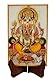 Purpledip 12089 Marmorgemälde Ganesha, handbemalt, mit Goldarbeit, 15,2 x 10,2 cm
