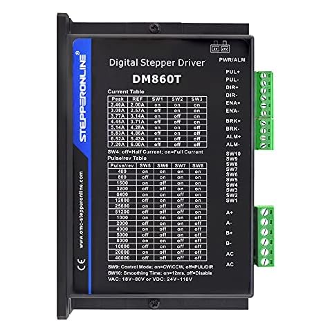STEPPERONLINE Digital Stepper Motor Driver 2.4-7.2A 18-80VAC for Nema 34 Motor/CNC lathe DM860T Cover