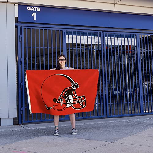 NFL Cleveland Browns 3 stopy na 15 m jednostronny baner flaga z oczkami
