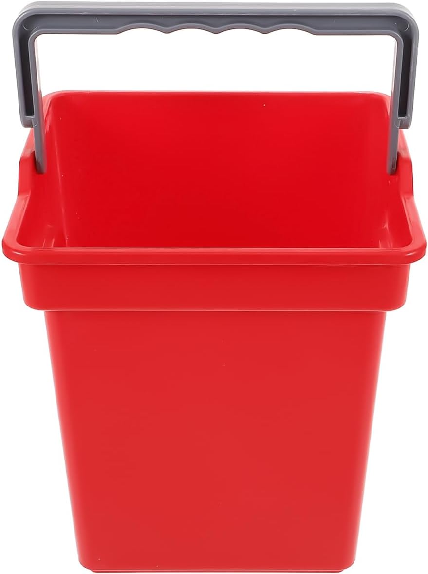 OUNONA Commercial Mop Bucket with Handle 1 Gallon Plastic Cleaning Bucket for Home Office School Janitorial Use