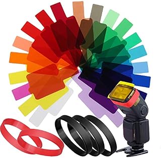 Zacro Universal Camera Flash Lighting Filter- 20 Pcs Transparent Filter Color Correction Balance