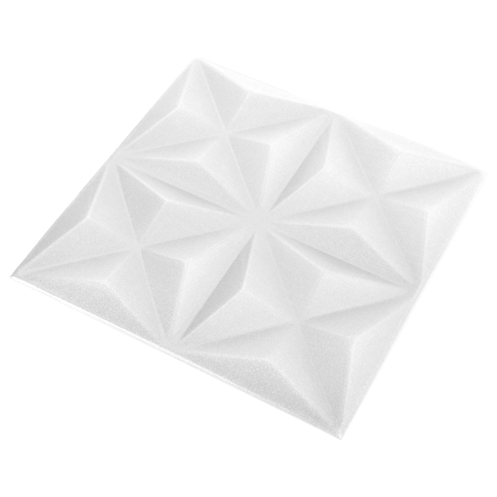 3D - Paneles de pared (48 unidades, 50 x 50 cm, espuma XPS), color blanco