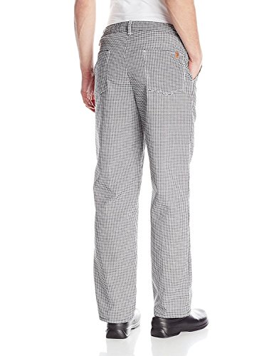 Chef Designs Men's Chef Pant, Black/White Check, 32W X 30L #TOP1