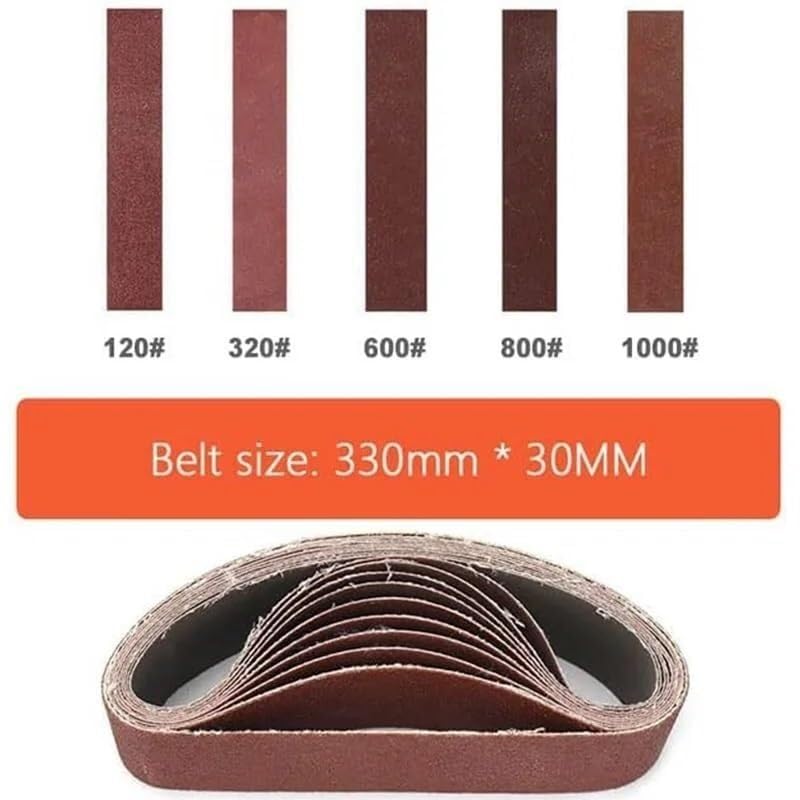 Szlifierka taśmowa Taśmy szlifierskie 5 sztuk/zestaw 330x30 mm 40-800 Grysy ścierne do polerowania drewna i metalu | Grits 600