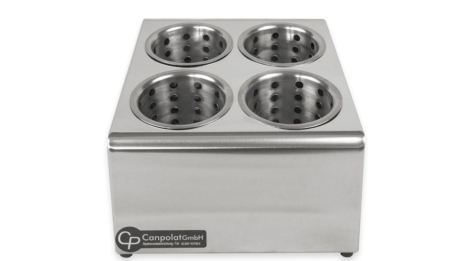 Cutlery Tray with 4 or 6 Stainless Steel Cutlery Pots for Kitchen Food (4)