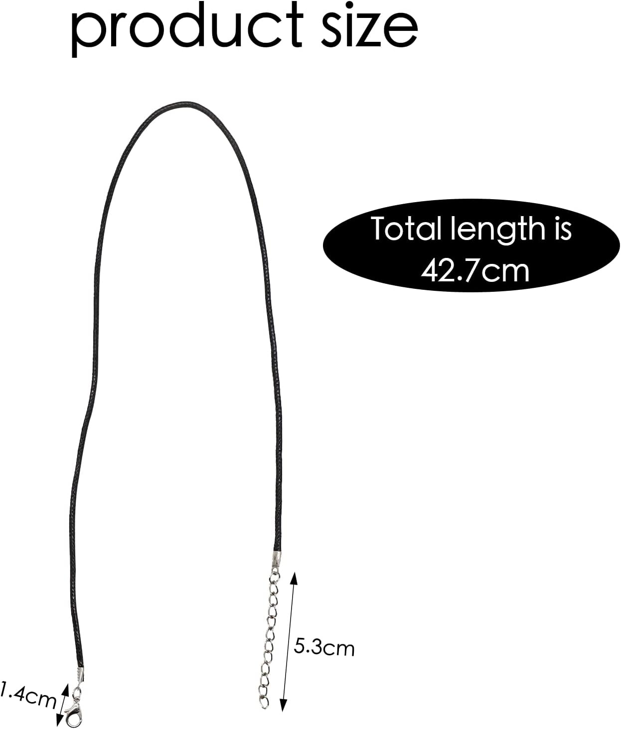 ワックスネックレスコード10個、調節可能なネックレスコードネックレスストリング、1.5mmワックスネックレスコード ロブスタークラス