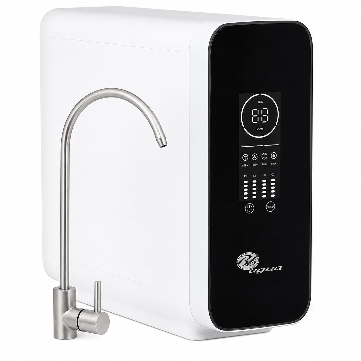 Bbagua Home Direct Flow 1000 GPD, Osmosi Inversa Senza Serbatoio con Rubinetto, Depuratore d’Acqua Sotto Lavello