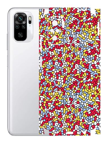 Image of AtOdds - Mobile Back Skin Sticker Wrap Compatible with Redmi Note 10 (Coverage - Back+Camera+Sides) (Beans)