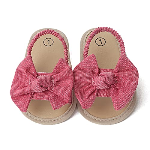 Toddler Girls Prewalker Baby Children Bow Sandals Solid Shoes Beach Baby Shoes Flip Flops Girls2