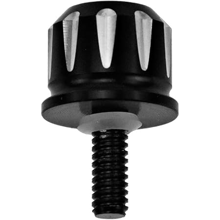 MZS Motorcycle Seat Bolt Screw - Black Aluminum 1/4-20 Thread For Harley Dyna, Sportster, Touring (1996-2023)