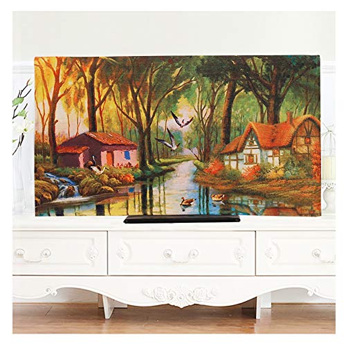 TV-Staubschutz, Europäische Dekorativer Innen Schirm-Abdeckung, Handgefertigt, 32-75 Zoll, Ölgemälde-Art TV-Schirm-Schutz, LCD-Schirm/Bogensieb