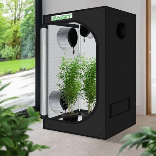 Image of zazzy Hydroponic Grow Tent, 24 inchx36 inchx60 inch Reflective Mylar Grow Tent