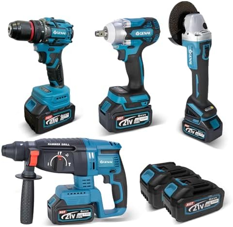Brushless Parafusadeira Furadeira e Parafusadeira Chave de Impact...