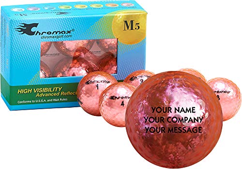 Chromax Metallic Pink Personalized M5 Golf Balls - 6-Pack