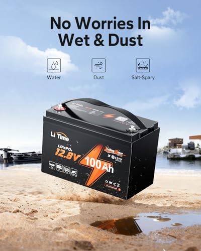 Image of Litime 12V 100Ah Group 31 LiFePO4 Battery for RV, Trolling Motors, Marine