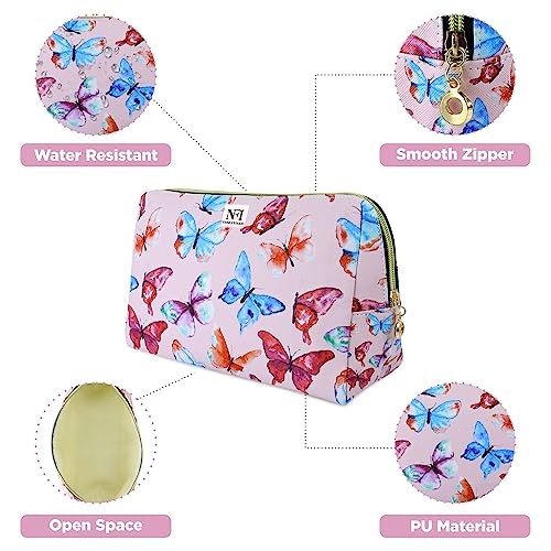 Image of NFI essentials Makeup Pouch Set of 3 Piece, Stylish Pouches for Makeup Accessories, Travel Pouch for Women, Cosmetic Pouch, Vanity Case, Jewellery Pouch, Toiletry Make up Bag