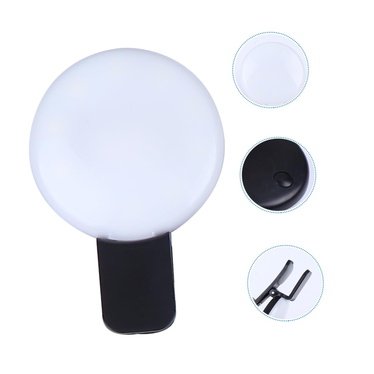 GRIRIW Selfie Fill Light Clip Ring Light Phone for Laptop Tablet 3 Lighting Modes