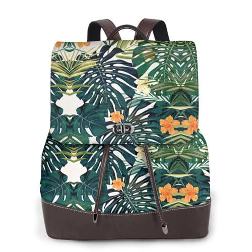 Sac à dos en cuir feuilles de palmier d'été : fini les sacs lourds