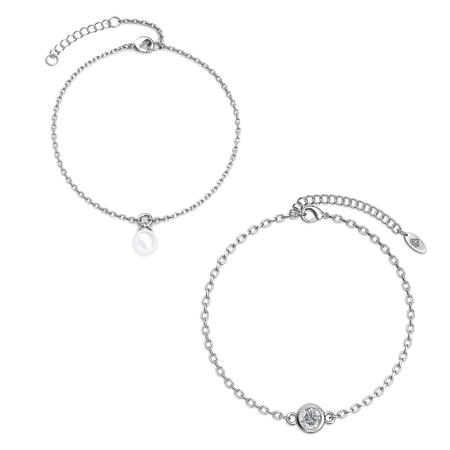 Adventskalender Herz 14 Schmuck rhodiniert Messing mit österreichischen Kristallen - Geschenk zum Geburtstag, Muttertag, Weihnachten, silber
