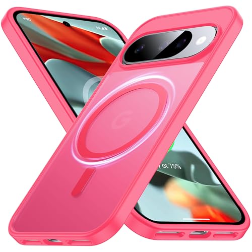 Image of [NO.1 Magnetic for Google Pixel 10 Case /Pixel 10 Pro Case with MagSafe[Military Grade Drop Tested][Translucent Matte][Anti-Fingerprint] Soft Silicone Bumper for Pixel 10 /10 Pro Phone Case,Rose