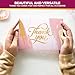 Decorably 24 Pack Gold Foil 6x4in Pink Thank You Cards with Envelopes and Stickers, 6 Elegant Designs for Friends, Family, Loved Ones, Blank Inside - All Occasions, Wedding, Gifting, Mailing