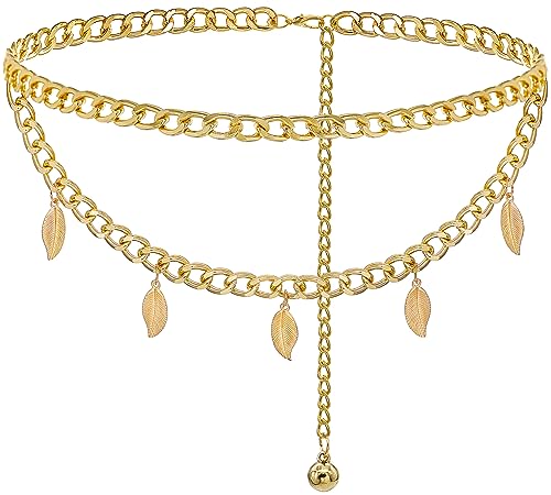 MultiLayer Metal Waist Chain Belt Belly Chain Punk Chain for Women and Girls