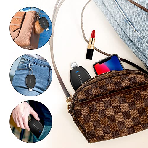 Keychain Portable Charger For Iphone, Mini Power Bank Subcompact Emergency Power Pod External Fast Charging Battery Pack, 1600Mah Key Ring Cell Phone Charger For Iphone 14/13/12/11/Pro Max/X/8/7/6S/Se #TOP5
