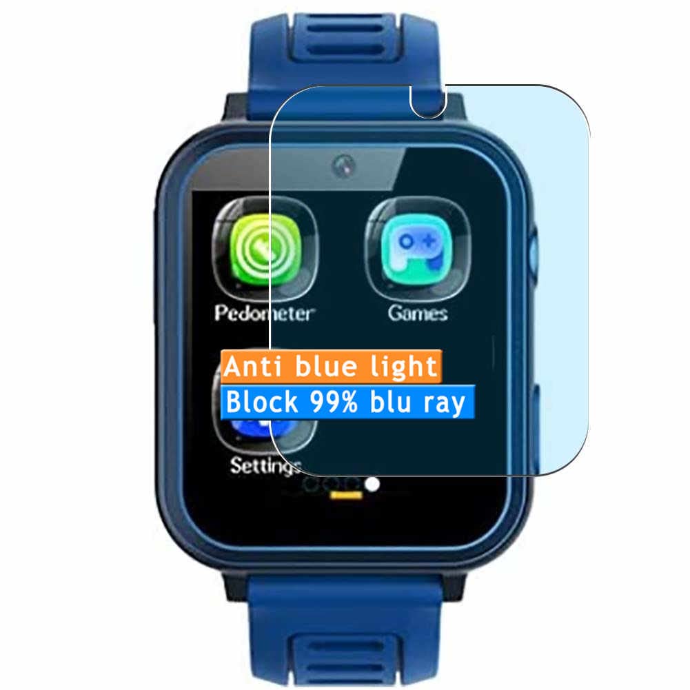 3-Pack Anti Blue Light Screen Protector, compatible with AIWIEP kids 1.54" Smartwatch smart watch TPU Film Protectors Sticker [ Not Tempered Glass ]