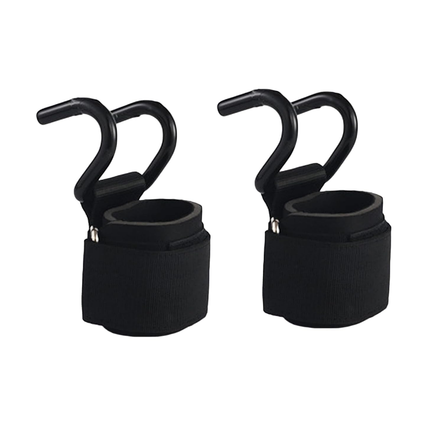 Empire Weight Lifting Hooks for Enhanced Grip Strength, Metal Dual Hook Deadlift & Pull-Up Wrist Support, Adjustable Hook and Loop Closure, Assisted Gym Straps for Men & Women, Black (Set of 2 PCS)-image-23
