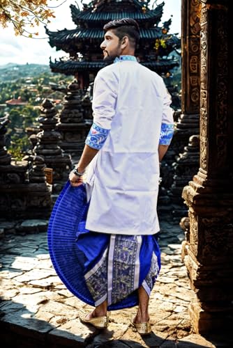 Image of Pure Cotton Full Sleeves Kurta with dupion silk Dhoti pant set (701)