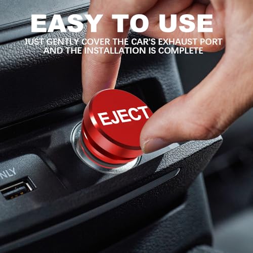 Image of Cigarette Lighter Plug Cover, Eject Button Car Cigarette Lighter, Standard 12 Volt Power Source Aluminum Dustproof Plug Universal Fits Most Vehicles