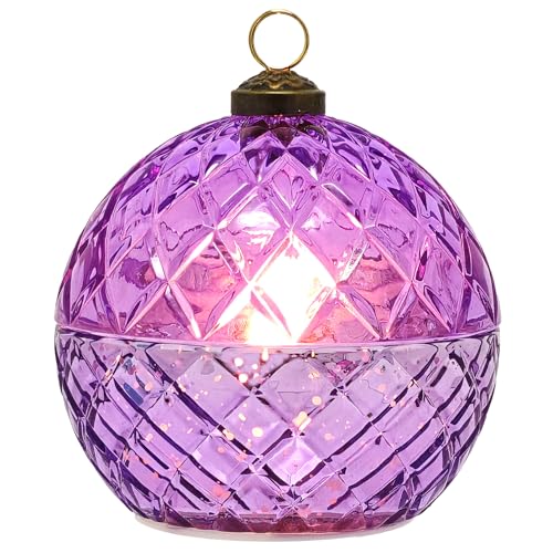 Image of WNP Glass Flameless LED Candles Battery Operated Flickering Jar Lights for Halloween Christmas Home Decor Perfect as Birthday Gift for Her Wife Girlfriend Anniversary Present and Party Decoration