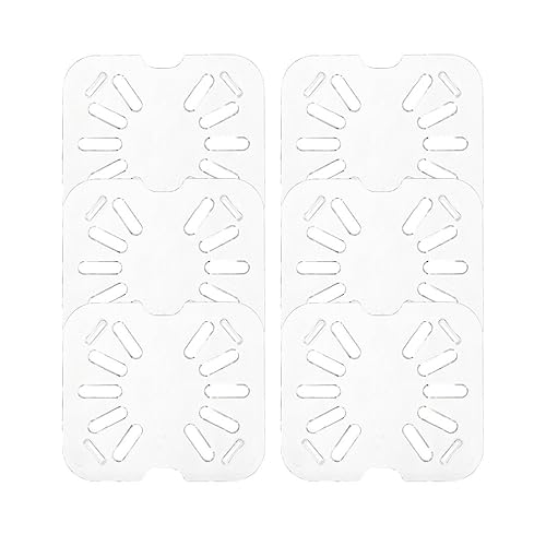 Carlisle FoodService Products Estante de drenaje de plástico para bandeja de alimentos de tamaño 16 transparente (paquete de 6)