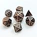 Produktbild Bescon massivem Metall Kupfer antik Polyhedral Dice Set von 7 Kupfer, Metallic RPG Rolle Spielen Spiel Würfel 7 Tressen Set d4-d20