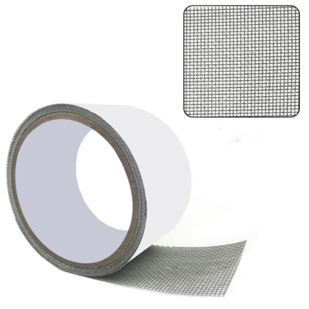 Screen Repair Tape Mosquito Net Repair Tape Self Adhesive Screen Fiberglass Mesh Patch Repair Waterproof Screen Patch Repair for Window and Door Screen Repair Anti-Mosquito (Gray)