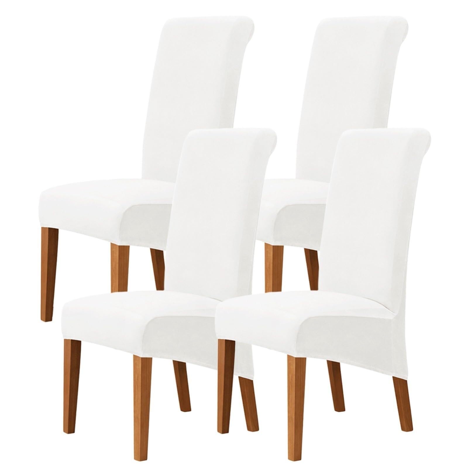 NMVAWIPT Dining Chair Covers, Stretch High-Back Room, For Home Restaurant Living Banquet Four Season, Easy Installation(1#,4Pcs)