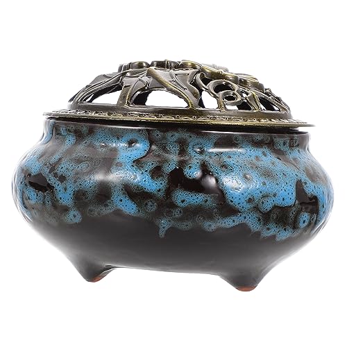 MAGICLULU 1Pieza Incienso De Cerámica Craquelado Soporte Decorativo para Decoración De Escritorio