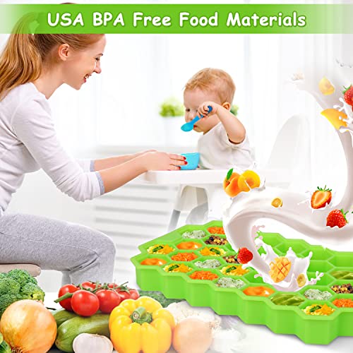 MOSOTECH Stampo Ghiaccio Silicone con Coperchio - 3 Pezzi Stampi Per Ghiaccio, Rilascio Facile per Ghiaccio - può Essere Utilizzato in Congelatore e Forno - immagine 6