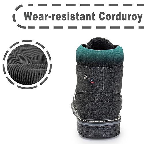 Image of CC-Los Mens Boots Waterproof Hiking Boots for Men Ankle Dress Chukka Boots Black Size 12.5-13