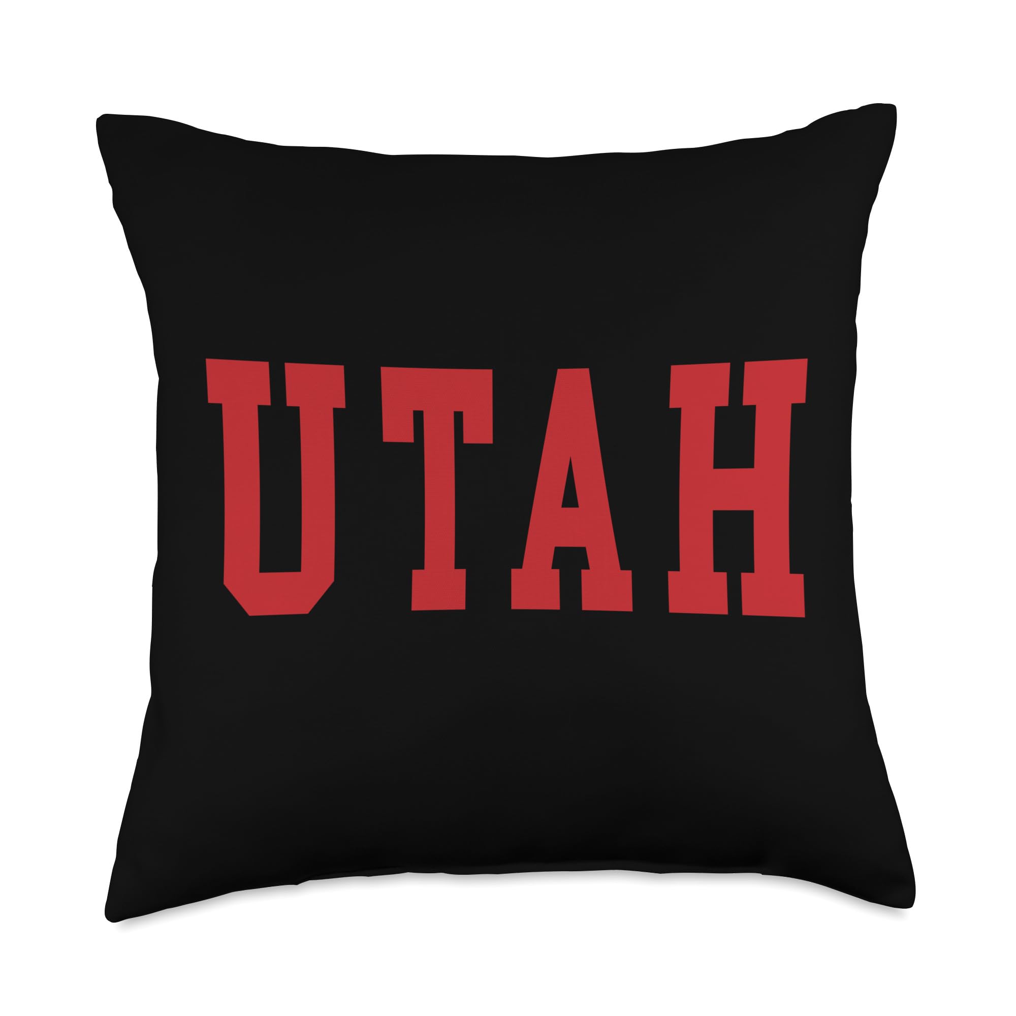 Vintage Utah Men Utah Women Retro UT Red Gray Black Tee Gift Throw Pillow