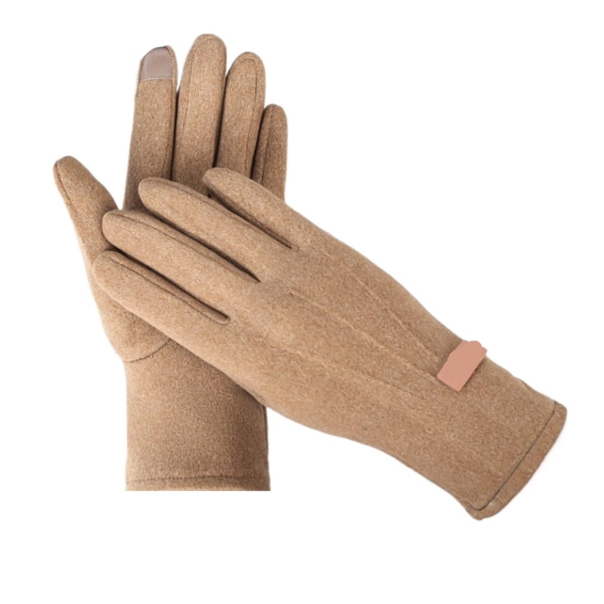 Guantes CáLidos Guantes Cálidos con Pantalla Táctil De Invierno For Mujer, Guantes Cálidos Gruesos con Forro Polar De Doble Cara Guantes TéRmicos(Bruin)