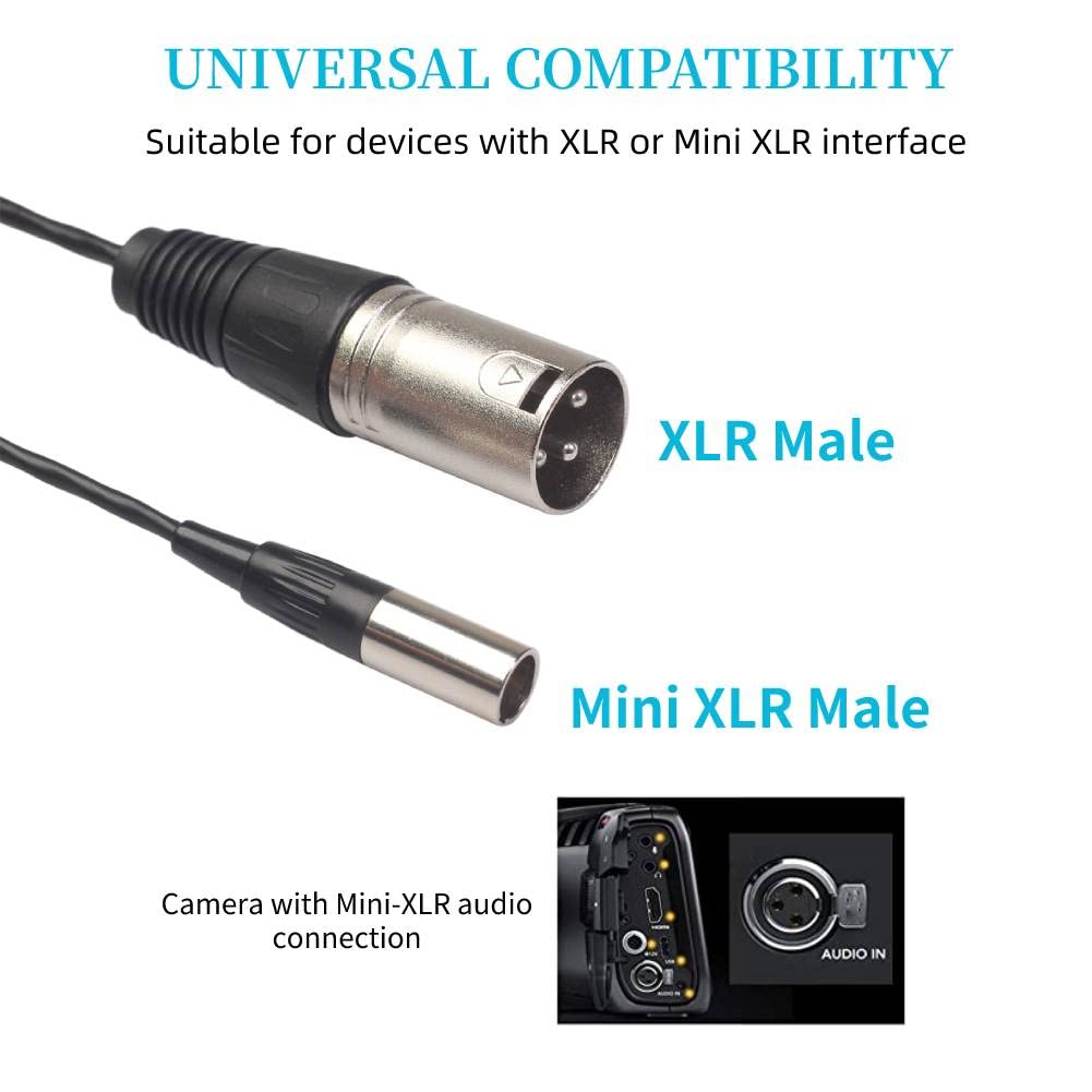 Adattatore XLR A Mini XLR Maschio - 3 Pin, Per Microfoni E Cuffie, Trasmissione Simmetrica - Foto 9